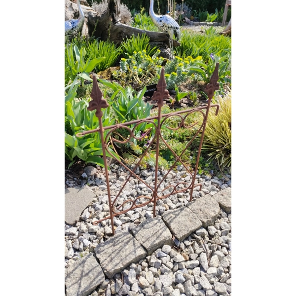Płot OGRÓD ozdoba do hortensji obrzeże metalowe solidne podpora 40x50cm
